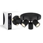 D'Lite Lampa sufitowa Trop Piaszczysty Czarny | Nadaje Się Do 3x GU10