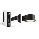 D'Lite Światło Ścienne Lira Czarny 7W 600lm 830 Ciepła Biel | IP54