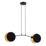 Emibig Lampa Wisząca Motif Stal Czarny | Nadaje Się Do 2x E27 - Max 15W