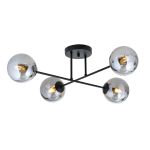 Emibig Lampa sufitowa Roma Stal Czarny | Nadaje Się Do 4x E14 - Max 10W