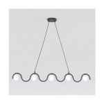 Emibig Lampa Wisząca Sinus Stal Czarny | Nadaje Się Do 5x G9 - Max 8W