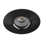 Noxion Wpuszczany Spot Logic MR16 Uchylny Błyszczący Czarny | 92mm - Aukko 80mm - IP20 - W Tym GU10 Trzonek