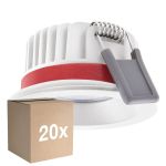 Opakowanie 20x Ledvance LED Spot Fire Rated Aluminium Valkoinen 8W 720lm 36D - 940 Zimna Biel | Aukko 68mm - IP65 - Najlepsze renderowanie kolorów - Ściemnianie