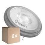 Opakowanie 6x Ledvance LED spot G53 AR111 7.4W 450lm 24D - 930 Ciepła Biel | Najlepsze renderowanie kolorów - Ściemnianie - Zamienne 50W