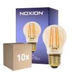 Opakowanie 10x Noxion Lucent Lustre LED E27 Włókno Bursztyn 4.5W 400lm - 822 Bardzo Ciepła Biel | Ściemnianie - Zamienne 35W