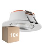 Opakowanie 10x Ledvance Spot Combo Fire Rated FIX Valkoinen 5W 560lm 60D - 840 Zimna Biel | Aukko 70 - IP65 - Ściemnianie