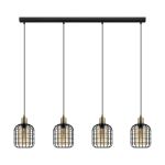 Eglo Lampa Wisząca Chisle Stal Czarny | IP20 - Nadaje Się Do 4x E27 