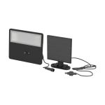 Eglo Światło Ścienne Panettieri Solar Czarny 6W 860lm - 840 Zimna Biel | IP65 - Czujnik Ruchu