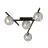 Emibig Lampa sufitowa Smart Stal Czarny | Nadaje Się Do 4x E14 - Max 10W