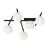 Emibig Lampa sufitowa Smart Stal Czarny | Nadaje Się Do 5x E14 - Max 10W