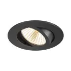 SLV New Tria 68 Spot Aluminium Czarny Okrągła 8.3W 750lm 38D - 930 Ciepła Biel | Aukko 68mm -  Najlepsze Renderowanie Kolorów - Ściemnianie 