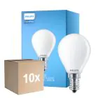 Opakowanie 10x Philips Corepro LED Lustre E14 Piłka Matowy 6.5W 806lm - 827 Bardzo Ciepła Biel | Zamienne 60W